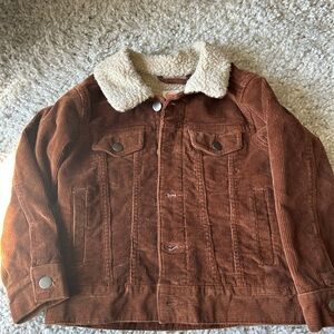 Wonder Nation Brown Corduroy Jacket with Cream Lining